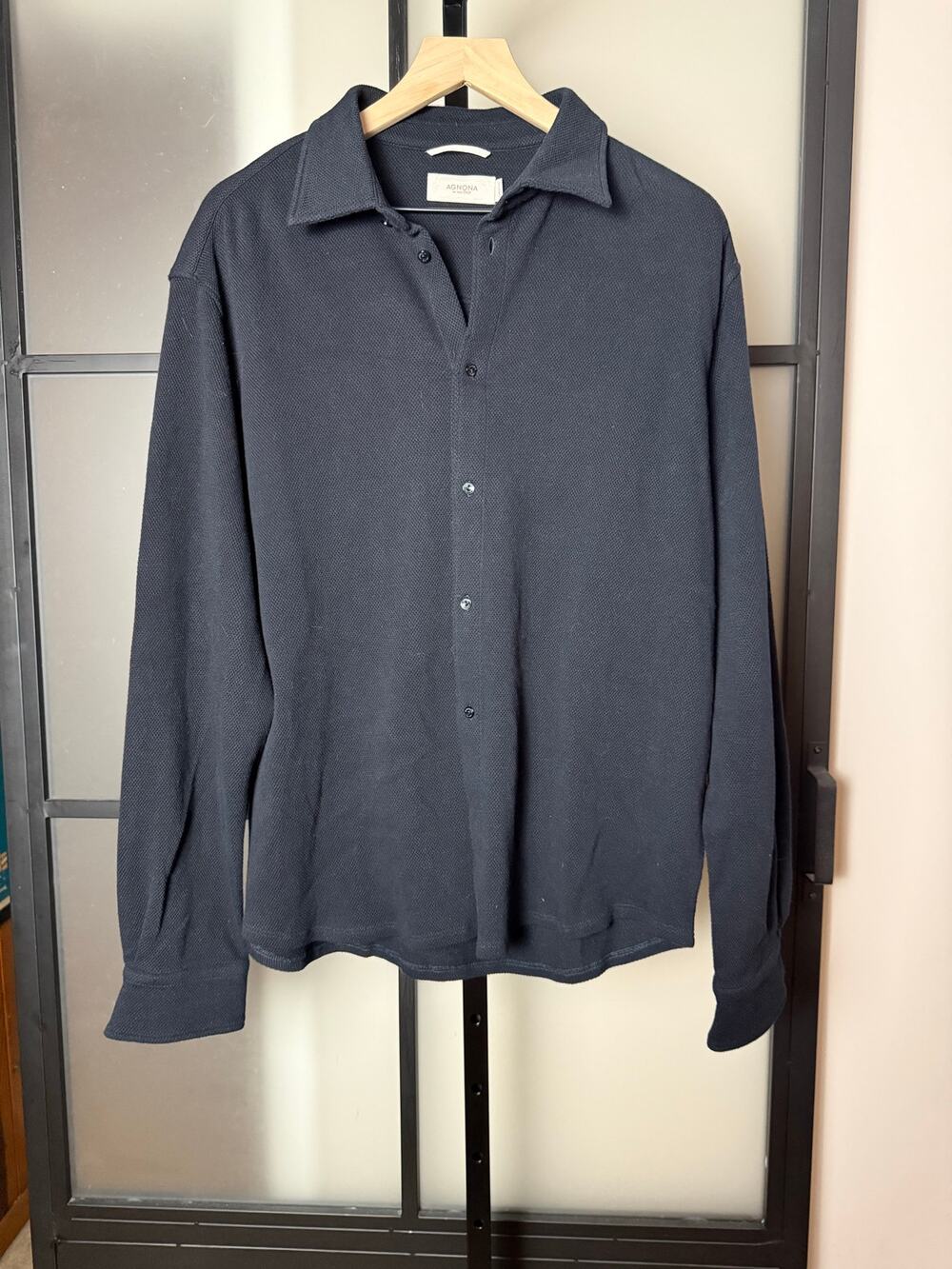 AGNONA COTTON & CASHMERE BUTTON-UP SHIRT SIZE IT 48 (US Medium)